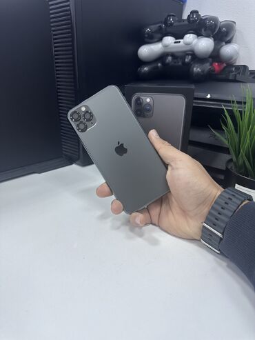 iphone 8 бишкек: IPhone 11 Pro Max, Б/у, 64 ГБ, Graphite, Чехол, Коробка