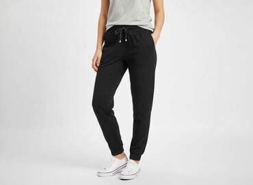 spodnie czarne tech fleece: F&F, Spodnie dresowe damskie, rozmiar S