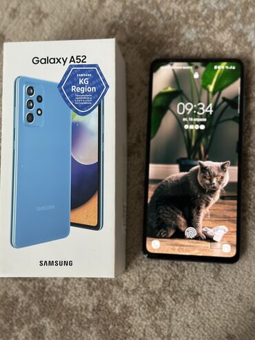 a52 samsung: Samsung Galaxy A52, Б/у, 256 ГБ, цвет - Голубой