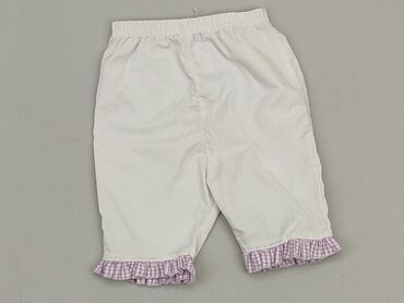 biała podkoszulka dziecięca: Baby material trousers, 12-18 months, 80-86 cm, condition - Good