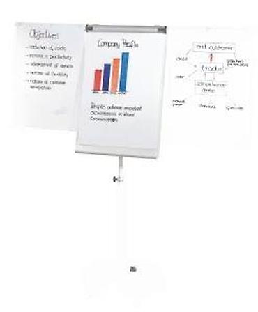 Ostali kancelarijski nameštaj: Mobilni flipčart stalak sa magnetnom belom tablom - Profesionalni — 13