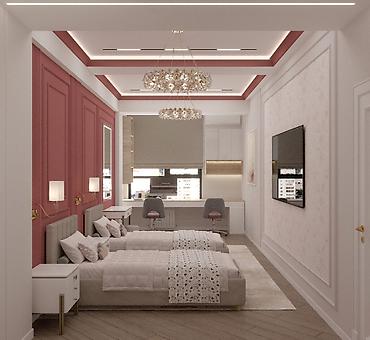 Спальные гарнитуры: Спальный гарнитур, Двуспальная кровать, цвет - Серый — 3