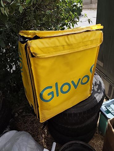 сумка глово: Термосумка‑рюкзак курьерская Glovo, жёлтая. - Формат: короб‑рюкзак — 2