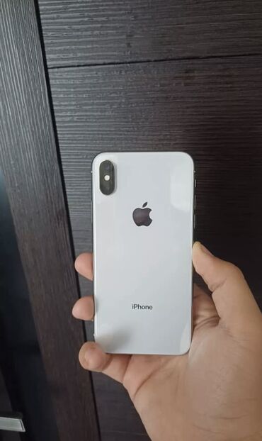 Apple iPhone: IPhone X, Скидка 10%, Б/у, 64 ГБ, Белый, Чехол, 100 %