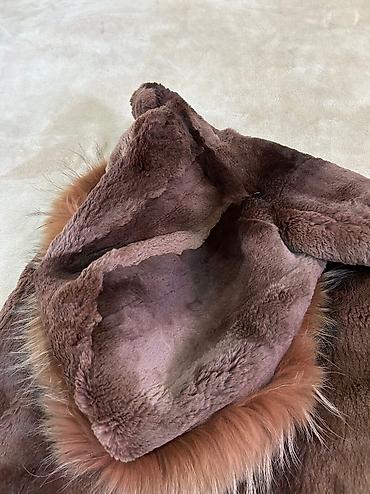 Шубы: Шуба, Короткая модель, Индия, С капюшоном, M — 11