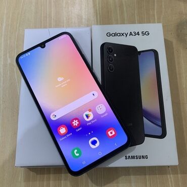 samsung a0: Samsung Galaxy A34 5G, 128 ГБ, цвет - Черный, Отпечаток пальца, Face ID, Сенсорный