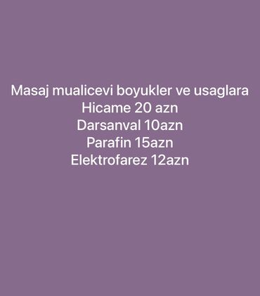 Kosmetologiya: IQLATERAPIYA -20azn xıdmetler hem klınıka seraıtınde ve seyyar xıdmet