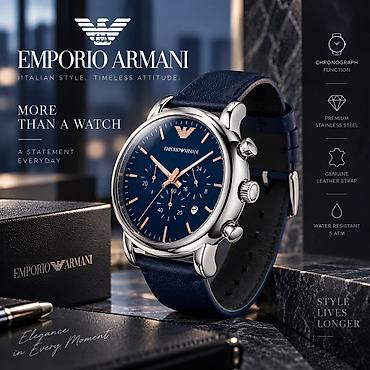 iphone whatch: Мужские часы Emporio Armani, хронограф (оригинал) есть чек о покупке а — 1