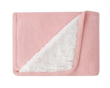 mojca dvosed simpo: KikkaBoo Pleteno dvostrano baby ćebence Sherpa – Dream Big Pink, 75 x — 2