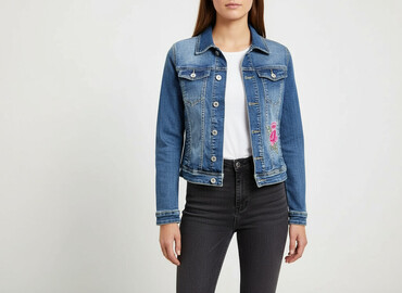 wrangler kurtka jeansowa z futerkiem: M.Sara, Kurtka jeansowa damska, rozmiar S
