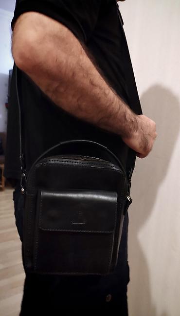 Çantalar: Məhsul: Qara dəri çiyin/əl çantası Məhsul tamamilə əl işidir, natural — 5
