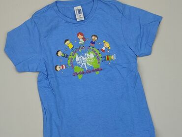 koszulka niebieska: Koszulka, 3-4 lat, 98-104 cm, stan - Bardzo dobry