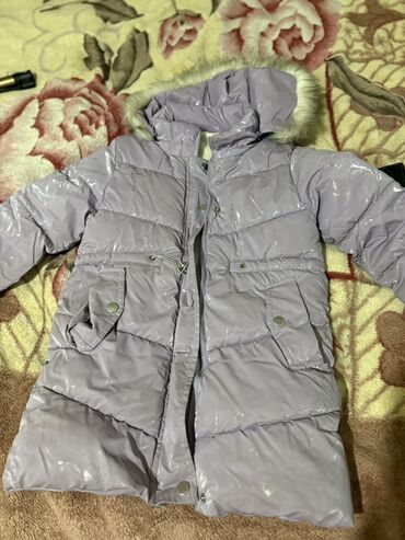 хиджаб для детей: Детский зимний пуховик/куртка-парка, сиреневого (лавандового) цвета