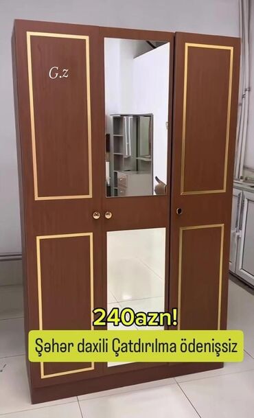 taxta şalman: Açılan, 3 qapılı Düz dolab, Qarderob, paltar dolabı