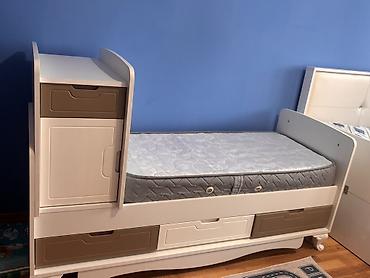 usaq çarpayisi: Oğlan və qız üçün, İşlənmiş, Çarpayı, Matras ilə — 3