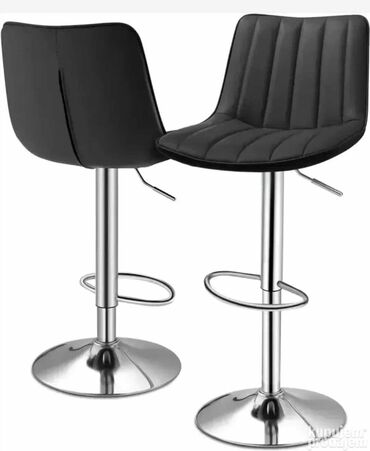 Stolice: Nove moderne barske stolice Hromirana baza, postolje sa gasnim liftom — 11