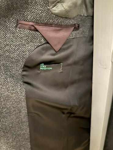 kişi paltolar: Palto, Benetton, rəng - Boz — 2