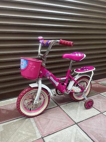 Uşaq velosipedi – “Kids Pilot” dizaynlı, çəhrayı-ağ rənglərdə