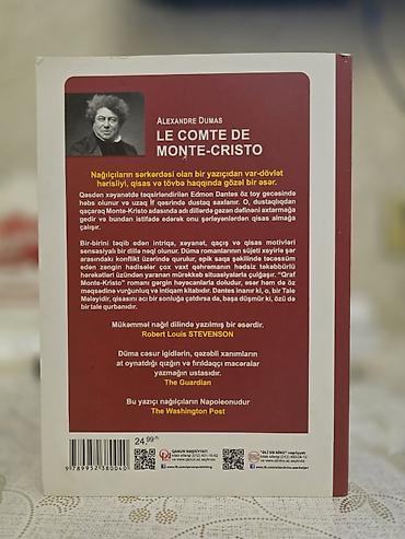 Художественная литература: Kitab: Qraf Monte-Kristo Müəllif: Aleksandr Düma (Alexandre Dumas) — 2