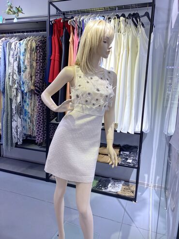 стильные платья для полных девушек: Вечернее платье, Коктейльное, Короткая модель, Без рукавов, Камни, XS (EU 34)