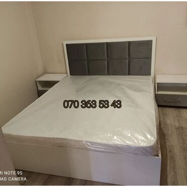 Кровати: Новый, Двуспальная кровать, С матрасом