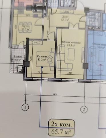 амир: 2 комнаты, 65 м², Технопарк 4 этаж — 2