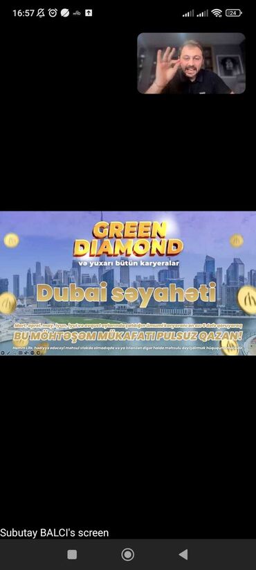 Turizm: Green Diamond və yuxarı bütün karyeralara Dubay səyahəti qazanın! Həm