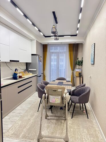 3 бөлмө, 98 кв. м, Элитка, 3 кабат, Дизайнердик ремонт