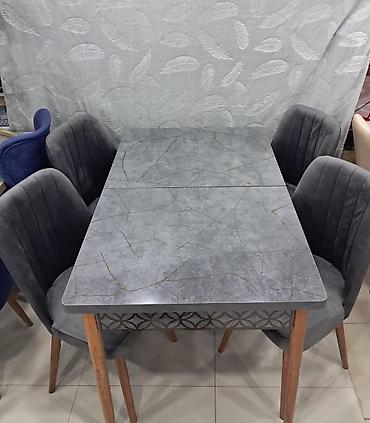 salon dolab: Mətbəx üçün, Yeni, Açılan, Dördbucaq masa, 6 stul — 1