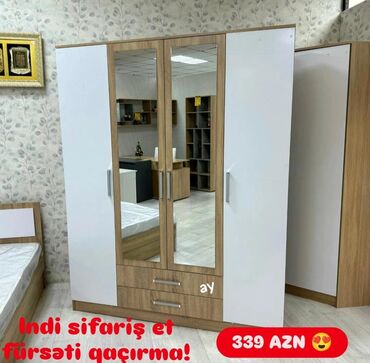 Dolablar: *4 qapili dolab* Yeni sifarisle hazirlanir ✔️reng secimi var 🌈 Olcu