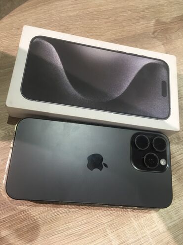 Apple iPhone: IPhone 15 Pro Max, Б/у, 256 ГБ, Black Titanium, Коробка, 89 % — 1