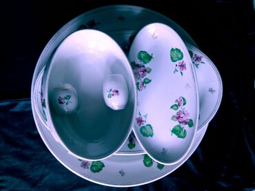 мадонна сервиз: Набор посуды из сервиза завод Дулево, 1958 года выпуска Большое блюда