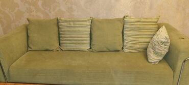 турецкие диваны: Прямой диван, цвет - Зеленый, Б/у