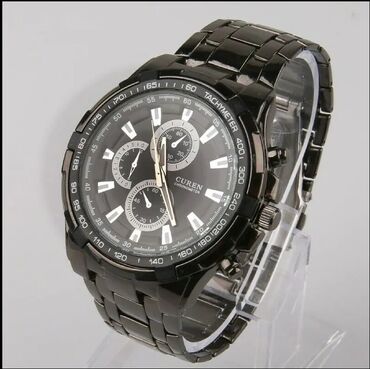 Ručni satovi: Elegantni masivani muški satovi sa podesivom metalnom narukvicom — 10