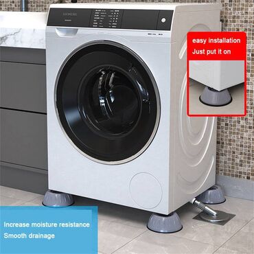 Tunel gume za veš mašine: 4kom anti-vibraciona - neklizajuća PODLOGA ZA VEŠ MAŠINU Postavite na — 4