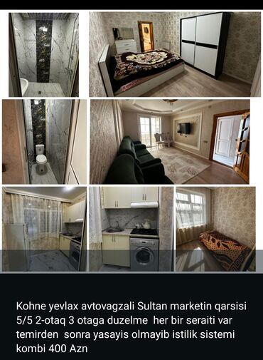 güzəştli kirayə mənzillər 2024: Gəncə şəhəri Kohne yevlax avtovagzali Sultan marketin qarsisi 5/5