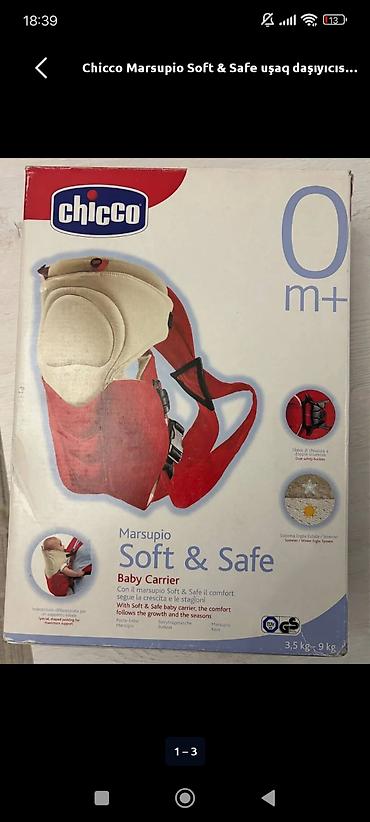 baby walker: Chicco Marsupio Soft & Safe uşaq daşıyıcısı - Yaş qrupu: 0 m+ - — 1