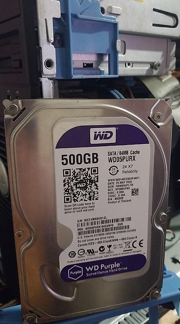 hdd disk: WD Purple 500GB səsgücləndirilmiş nəzarət diski (Surveillance Hard — 1