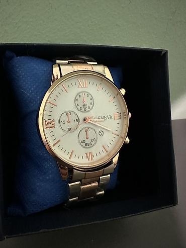 samsung watch active 2: Geneva qol saatı - Korpus: metal, qızılı tonlarda bezel - Qolbaq — 1