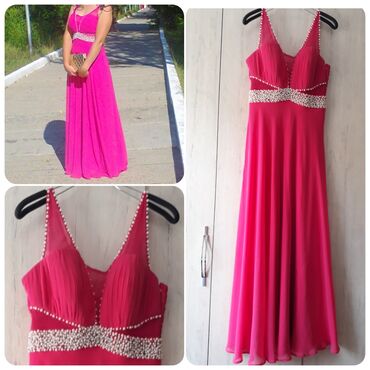 платье женское вечернее: M, цвет - Розовый, Вечернее
