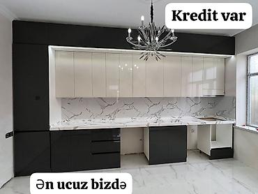 Sifarişlə mətbəx dəsti, Özü çəkən petlələr, Kredit var, Ünvandan götürmə, Rayonlara çatdırılma