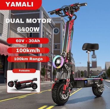Ovçuluq və balıqçılıq: İşlənmiş Elektrik samokat 11", > 1000 Vt, > 45 km/s, Ödənişli çatdırılma