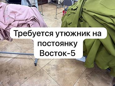 мкр западный: Гладильщик, Классические костюмы, Район: Восток-5 мкр, Оплата: Еженедельно, График работы: Шестидневка, Опыт работы: 1-2 года опыта — 1