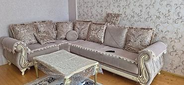 Ev üçün digər mebel: Qonaq otağı üçün tam mebel dəsti – Divan, masa-stul dəsti, TV stendi — 4