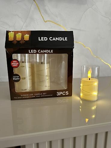 Свечи: Набор LED-свечей, 3 штуки - Тип: декоративные LED-свечи в прозрачных — 1