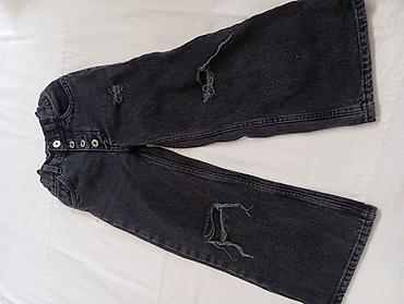ZARA Kids cırıq detalı geniş kəsimli uşaq cins şalvarı yep yeni hec — 2