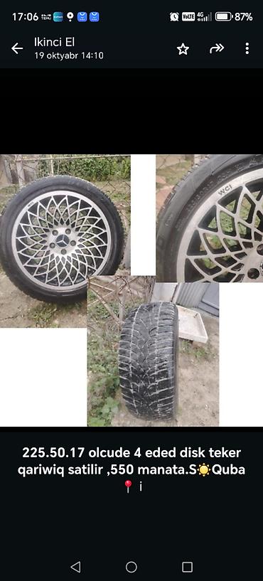 sam disgi: İşlənmiş Disk təkər AMG 225 / 50 / R 17, 5 Boltlu — 1