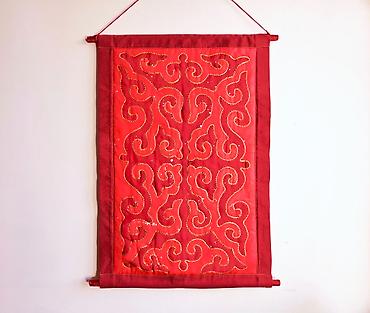 Другой текстиль: Стёганое шелковое панно с традиционным Кыргызским орнаментом — — 14