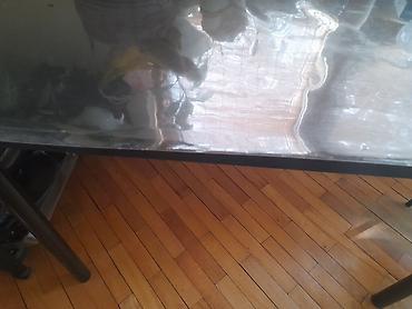 hamam kranti: IKEA Qara yemək/iş masası və 4 əd. stul dəsti Masa: - Rəng: tünd qara — 3