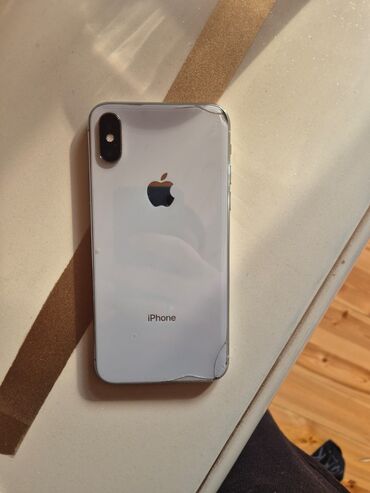Apple iPhone: IPhone X, 64 GB, Qızılı, Qırıq